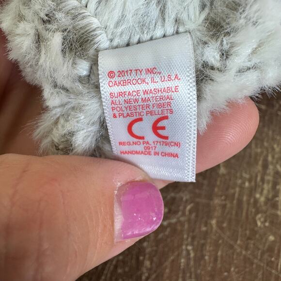 TY Beanie Boos Dixie 2017 Gray Pink Sheep Lamb Plushie Stuffed‎ Animal - Picture 3 of 7